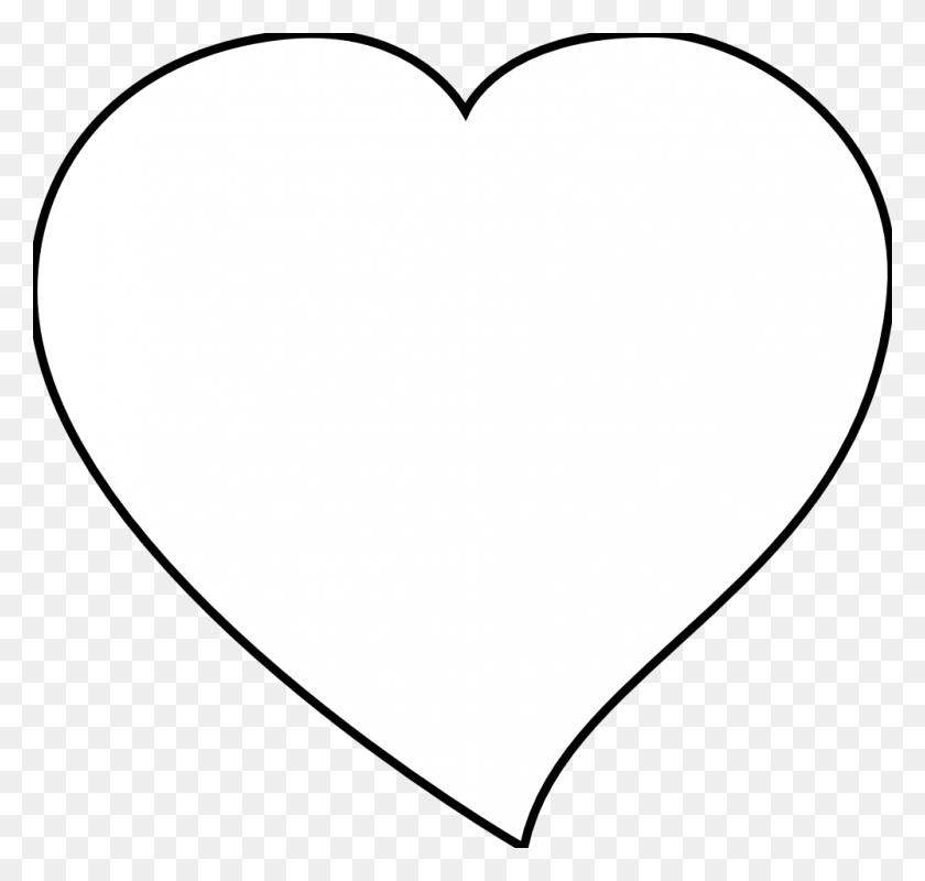 999x948 Heart Black And White Heart Outline Clipart Black And White Free - Free Clip Art Heart Outline