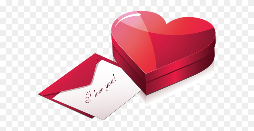 600x373 Caja De Corazon Con Letra Clipart Imágenes Png Corazon - Carta De Amor Clipart