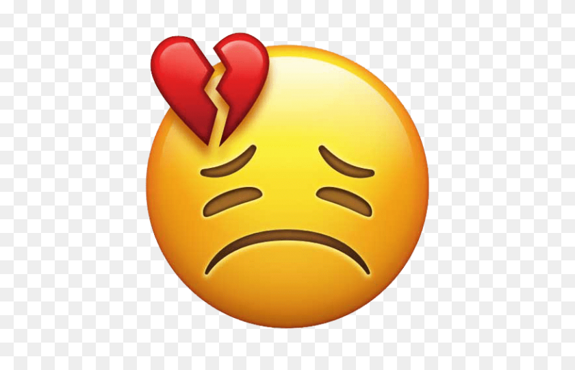 480x480 Heart Broken Emoji Red Png - Smiling Emoji PNG