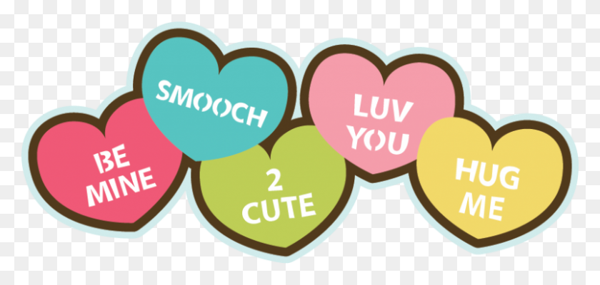 800x349 Heart Candy Sayings - Cute Heart Clipart