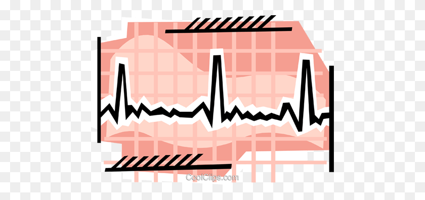 480x335 Heart Chart Royalty Free Vector Clip Art Illustration - Cardio Clipart