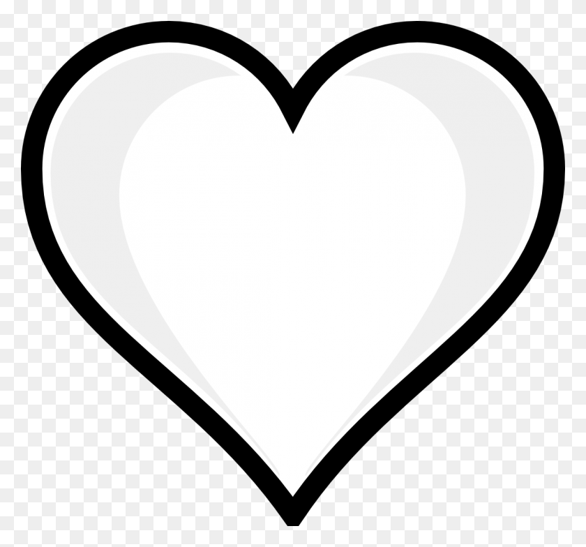 1111x1032 Heart Clip Art Coloring Page - Practical Clipart