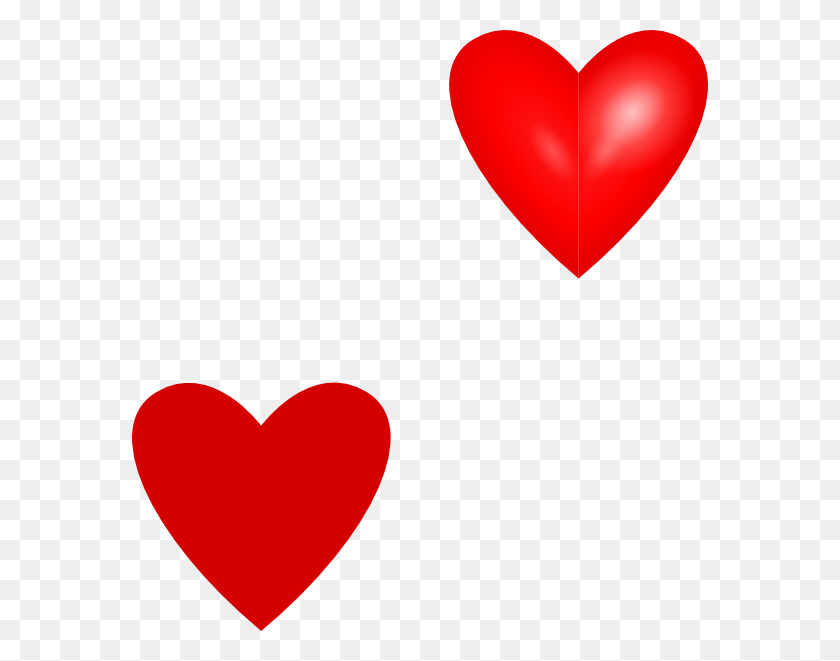 576x601 Heart Clip Art Free - Half Heart Clipart