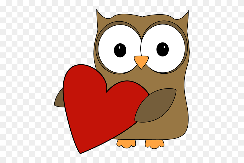 467x500 Heart Clip Art Owl - Fall Owl Clip Art