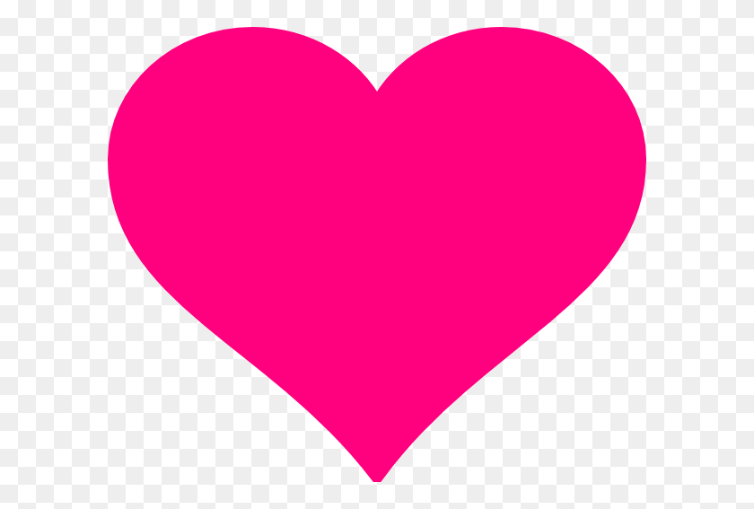 600x507 Сердце Картинки Розовый - Половина Сердца Клипарт