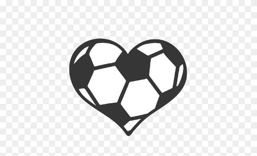 450x450 Сердце Картинки Футбол - Футбольный Мяч Клипарт Черный И Белый