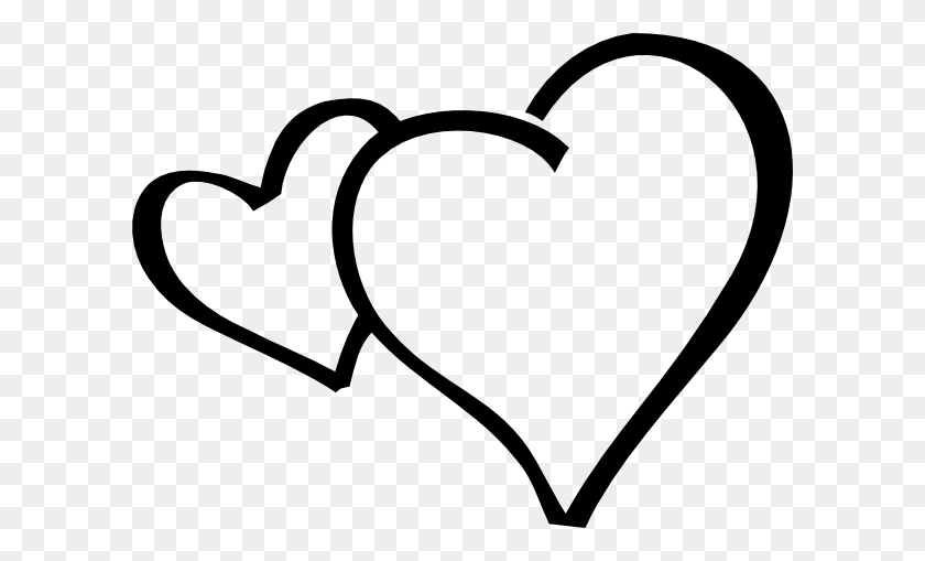 600x449 Сердце Клипарт Два Сердца - Маленькое Сердце Png