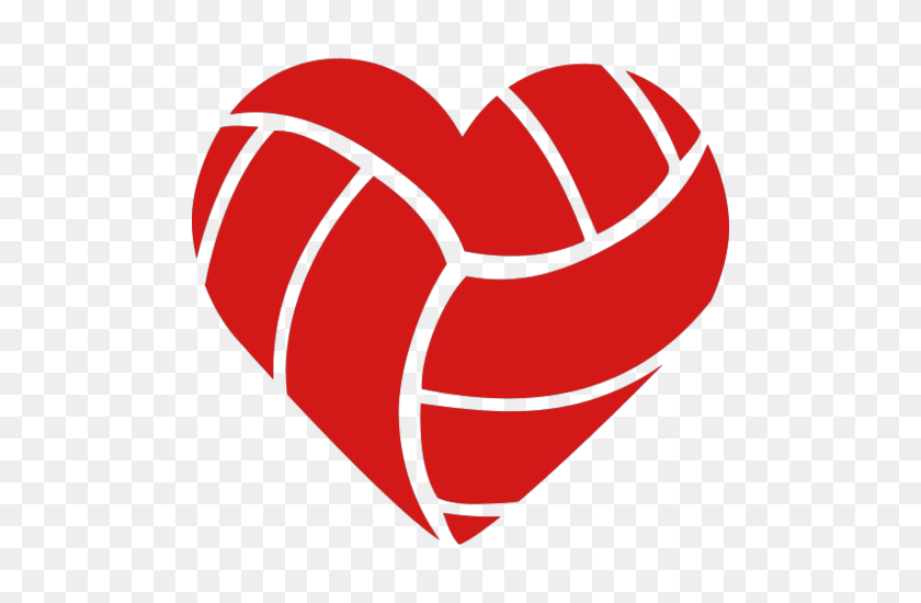 490x490 Corazón De Imágenes Prediseñadas De Voleibol - Softbol Corazón De Imágenes Prediseñadas