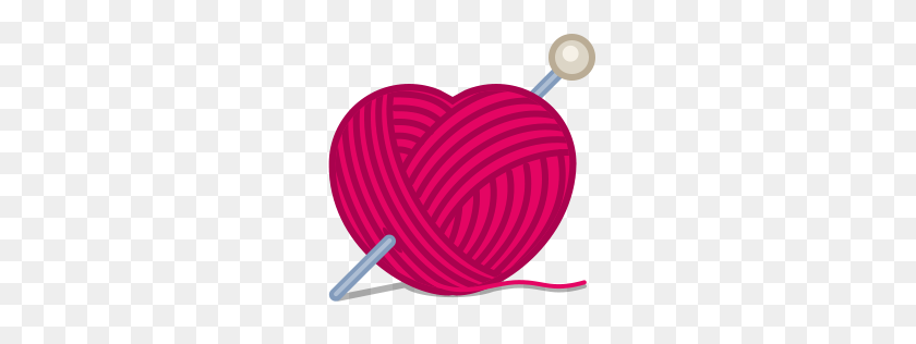 256x256 Heart Clip Art Yarn - Yarn Ball Clipart