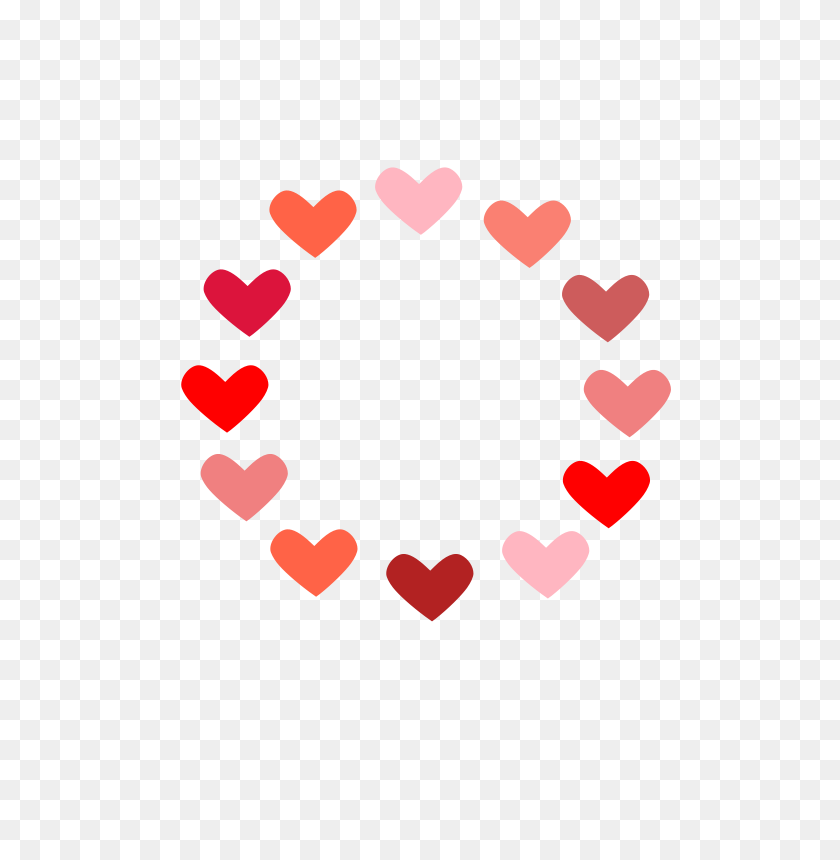 566x800 Heart Clipart - Valentine Border Clip Art