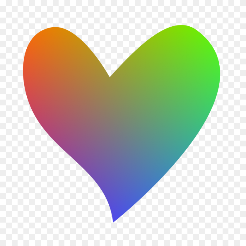 830x830 Heart Clipart - Rainbow Heart Clipart