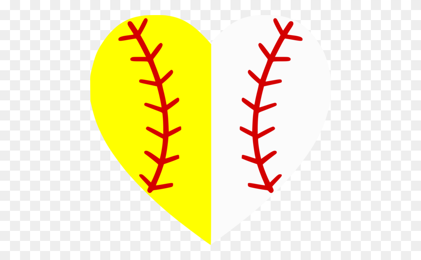 480x458 Heart Clipart Baseball - Baseball Heart Clipart