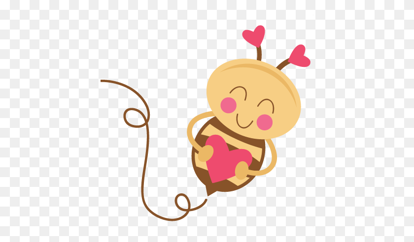 432x432 Heart Clipart Bee - Valentine Clip Art
