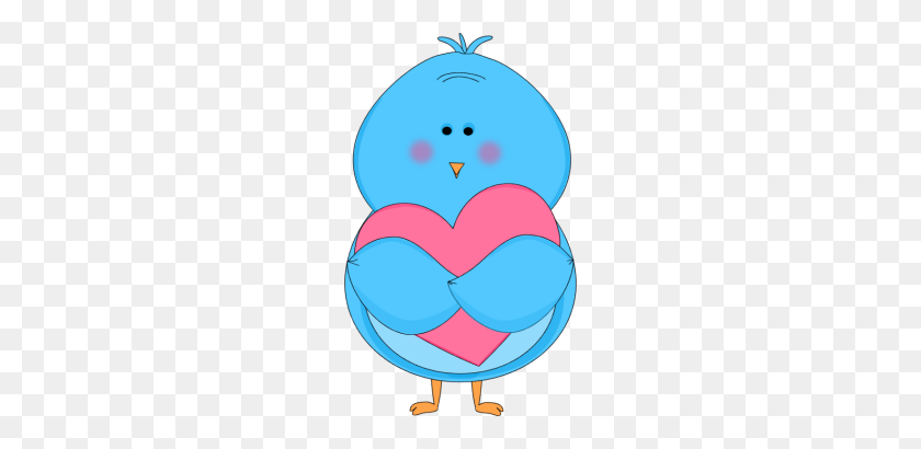 212x350 Corazón Clipart Pájaro - Voleibol Corazón Clipart