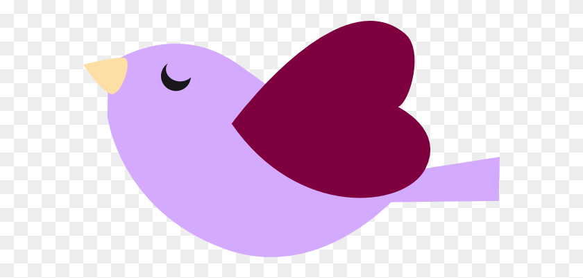 600x341 Heart Clipart Bird - Clip Art Download