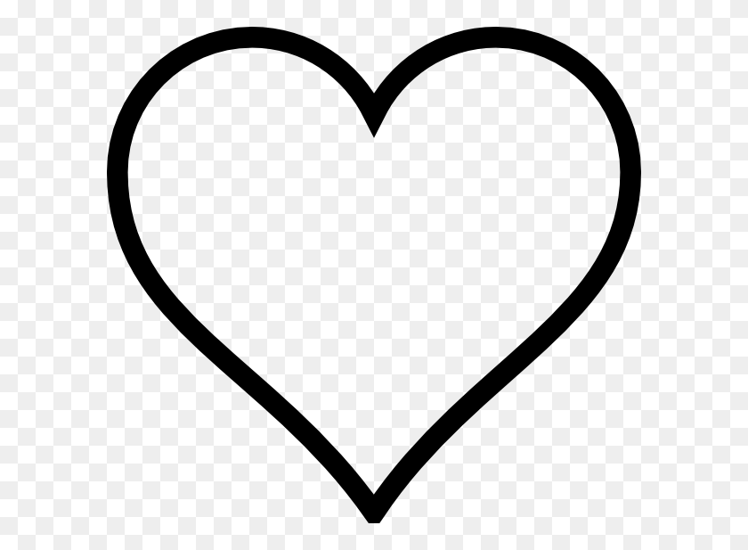600x557 Heart Clipart Black And White - Garage Clipart Black And White