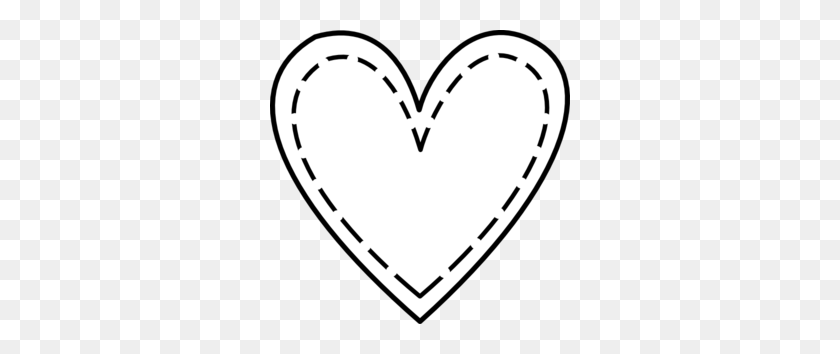300x294 Heart Clipart Black And White Black And White Heart Outline - Interlocking Hearts Clipart