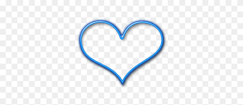 332x303 Сердце Клипарт Голубое - Голубое Сердце Png