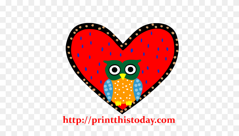 417x417 Heart Clipart Owl - Baby Owl Clipart