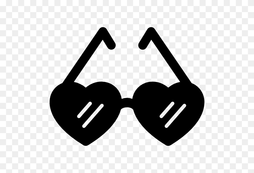 512x512 Heart Clipart Sunglasses - Heart Glasses Clipart