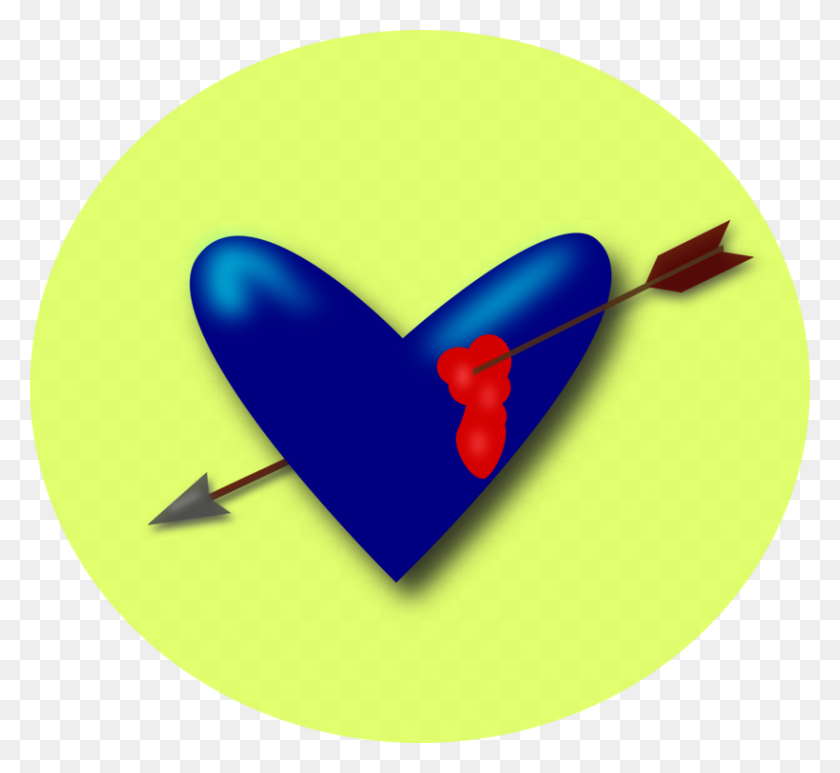 820x750 Heart Computer Icons Cupid Valentine's Day Arrow - Arrow With Heart Clipart