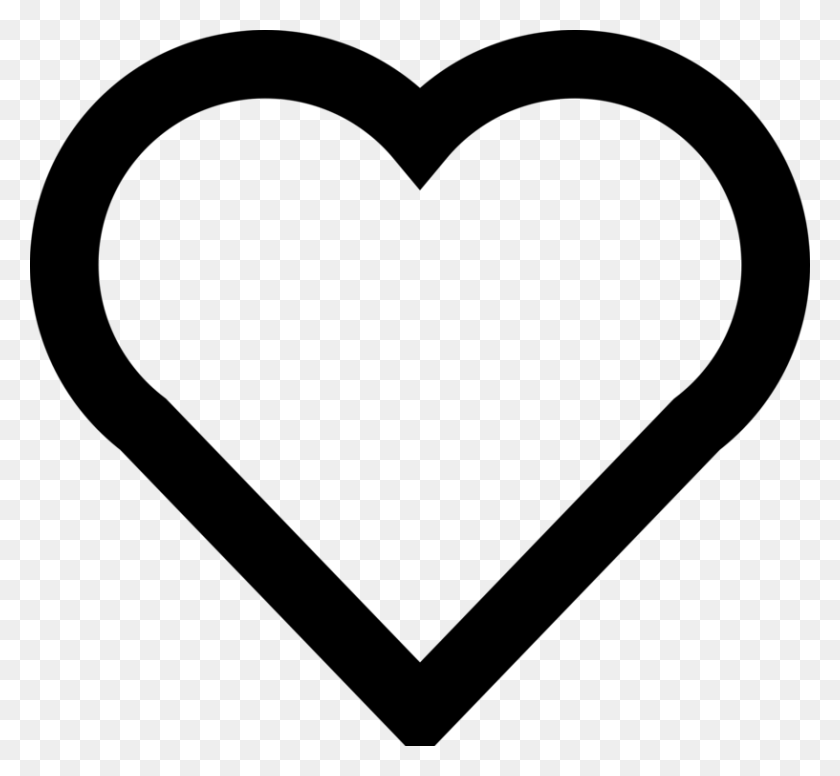 816x750 Heart Computer Icons Drawing Download Shape - Simple Heart Clipart