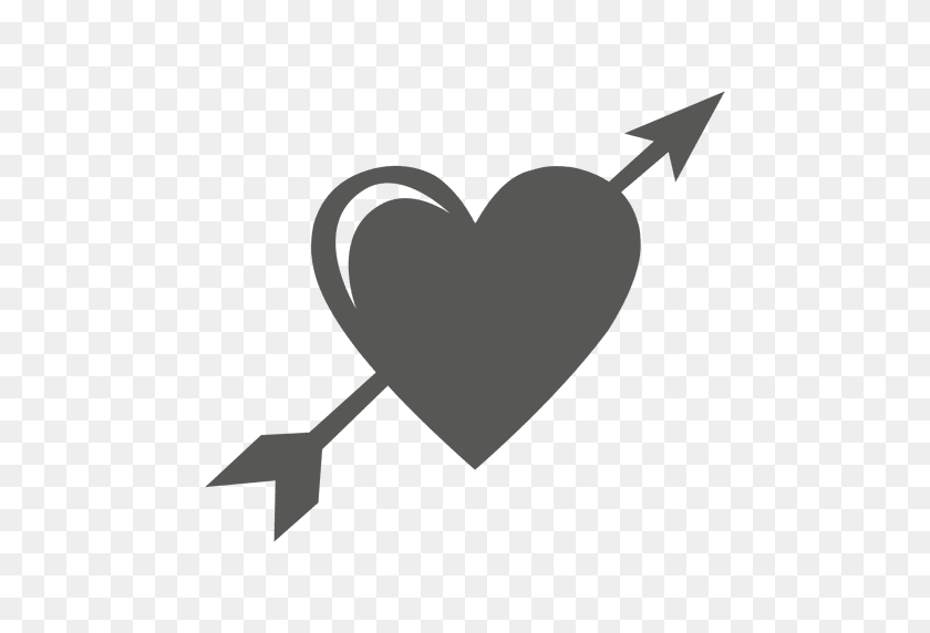 512x512 Heart Crossed Arrow Icon - Crossed Arrows Clip Art