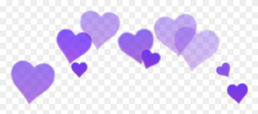 1512x608 Сердце Корона Фиолетовый Snapchat Селфи - Фиолетовая Корона Png