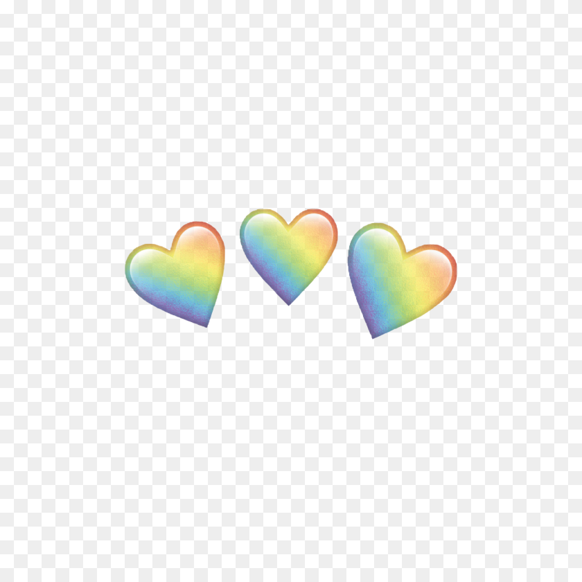 2896x2896 Heart Crown Rainbow Love Cute Halo Freetoedit - Heart Crown PNG