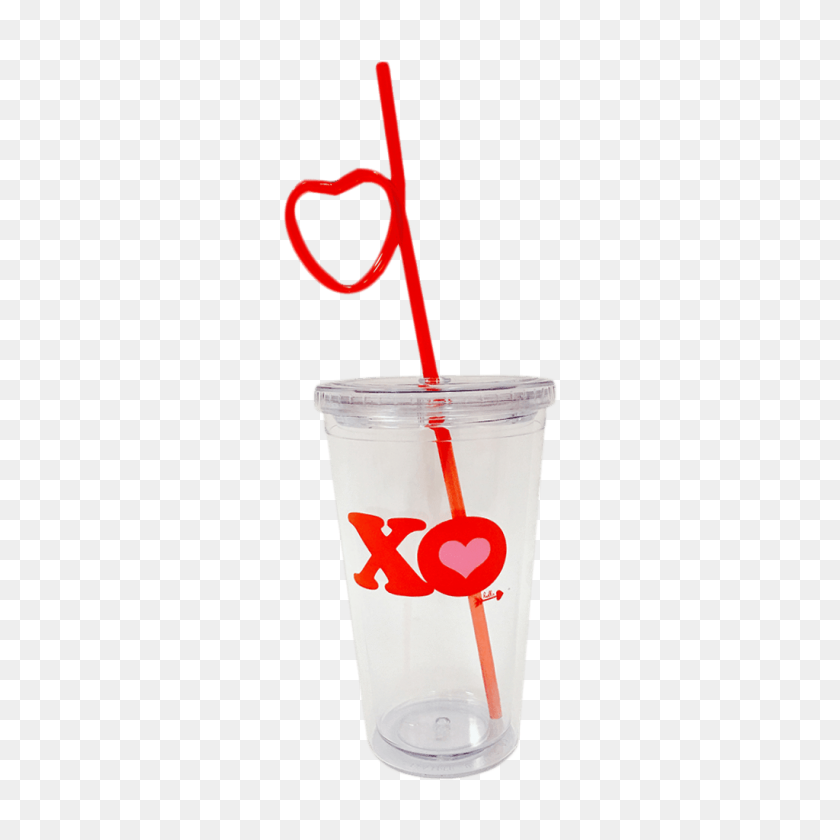 Heart Cup Straw Set Eccentrics Boutique - Straw PNG