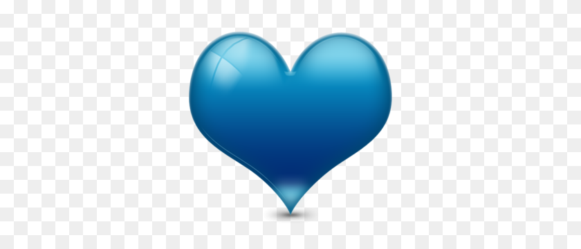 300x300 Heart D Shiny Blue Free Images - 3d Heart PNG