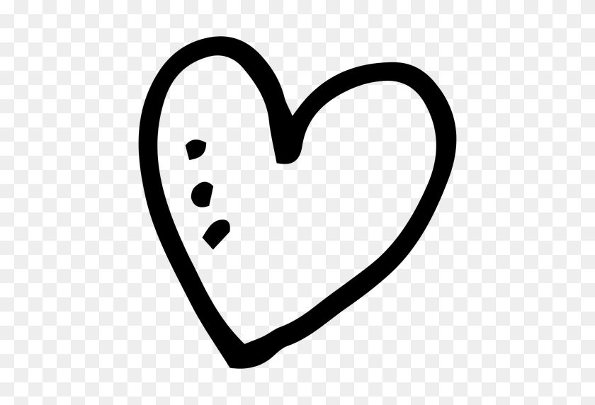 512x512 Heart Doodle Icon - Doodle Heart PNG