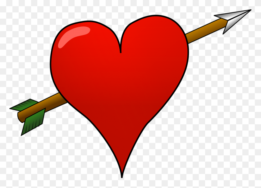 1073x750 Heart Drawing Arrow Download Anatomy - Heart Anatomy Clipart