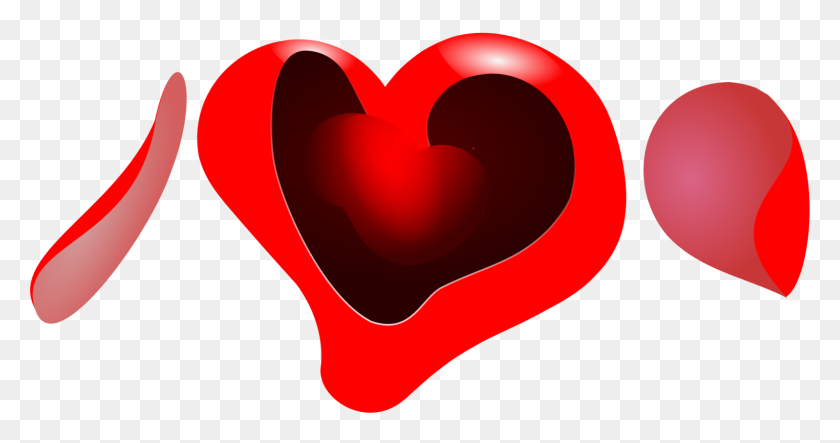 1524x750 Heart Drawing Computer Icons Byte - Open Heart Clipart