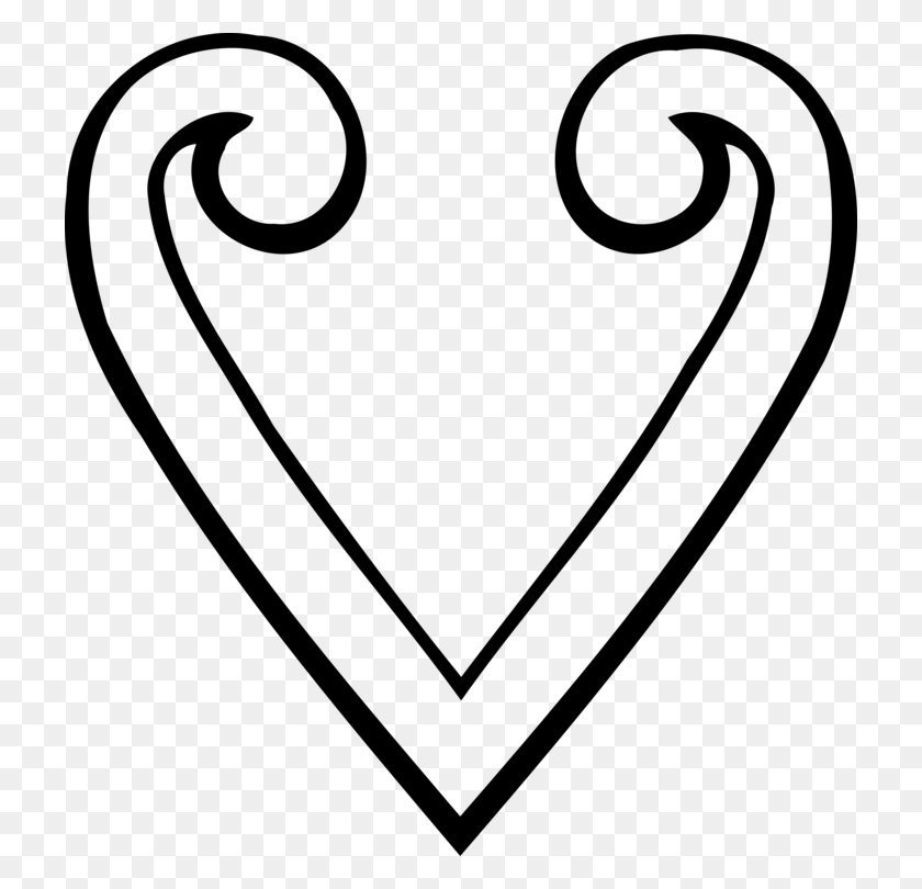 722x750 Сердце Рисунок Компьютерные Иконки День Святого Валентина - Валентина Клипарт Черный И Белый