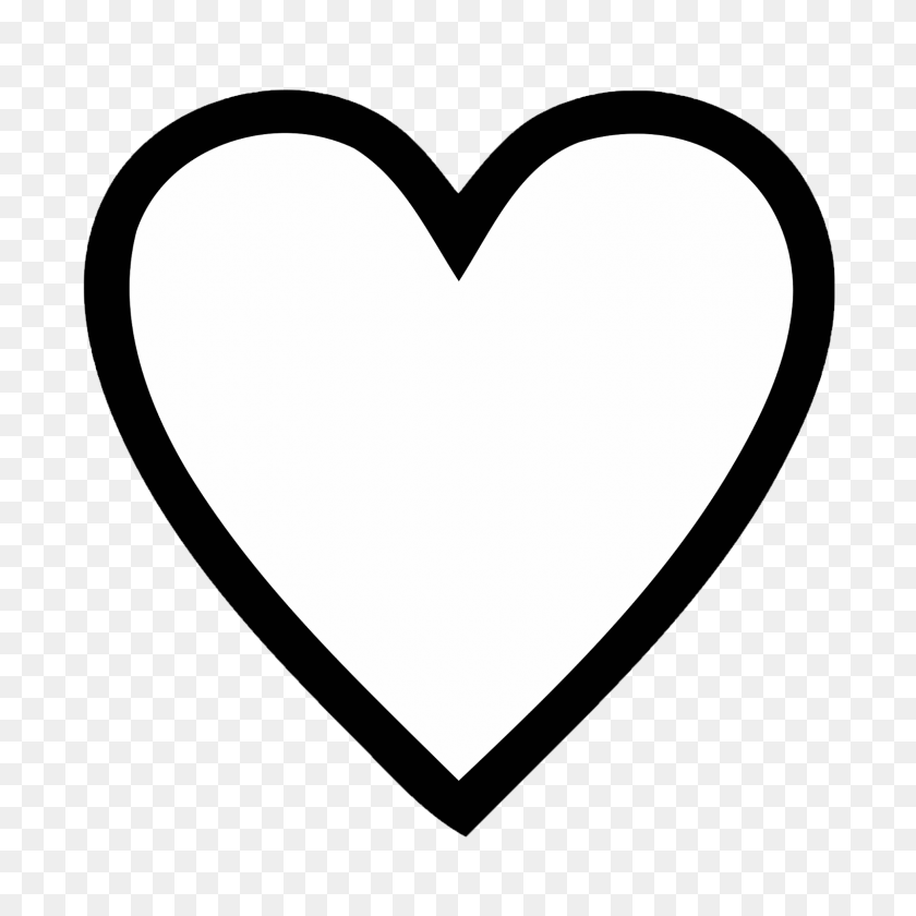 1600x1600 Рисунки Сердца - День Святого Валентина Черно-Белые Клипарт