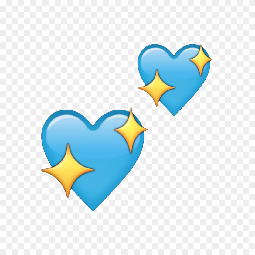 2896x2896 Heart Emoji Blue Sparkle Blueheart Heartemoji Sparkling - Sparkle Emoji PNG