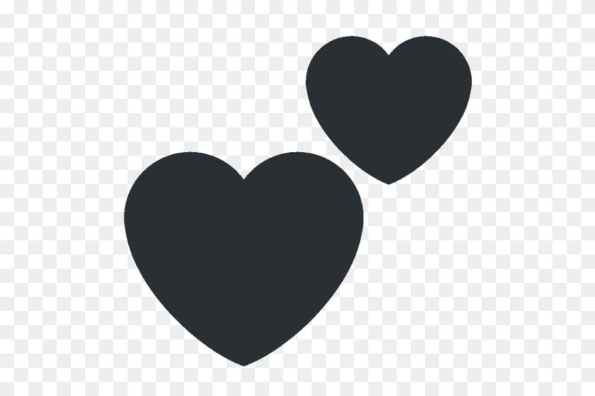 500x500 Сердце Emoji Edit Tumblr - Черное Сердце Emoji Png