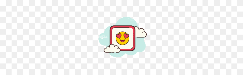 200x200 Emoji Иконки Сердце Глаза - Сердце Emojis Png