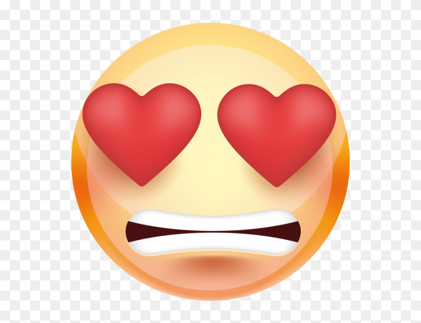 866x650 Heart Eyes Emoji Png Transparent Emoji - Red Heart Emoji PNG
