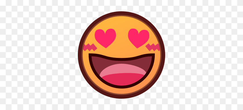 320x320 Heart Eyes Emojidex - Heart Eyes Emoji PNG