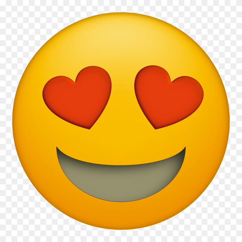 2083x2083 Heart Eyes Emojis Emoji - Heart Eye Emoji PNG