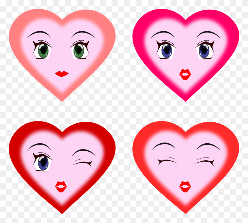 2400x2144 Heart Faces Icons Png - Faces PNG