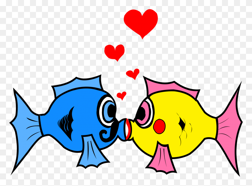3333x2403 Heart Fish Cliparts - Fish On Hook Clipart