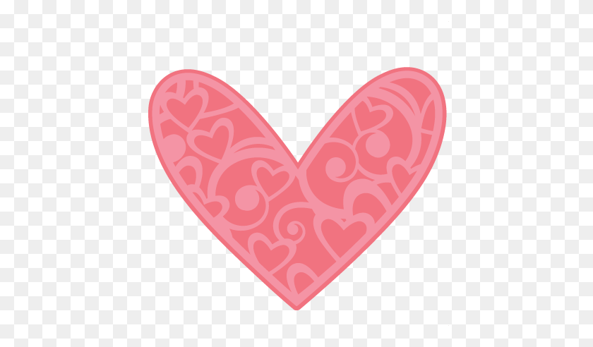 432x432 Heart Flourish Scrapbook Cute Clipart - Cute Heart PNG