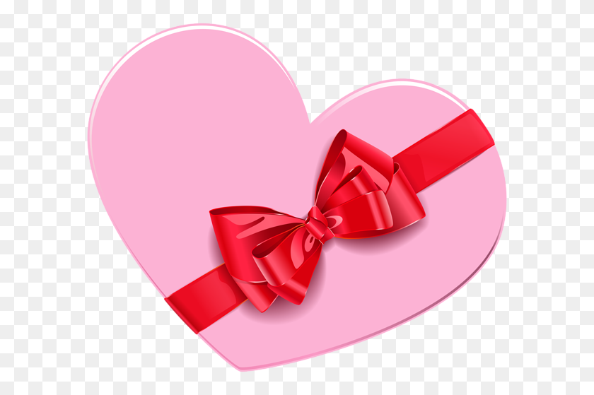 600x499 Heart Gift Box Png Clip Art - Gift Box PNG