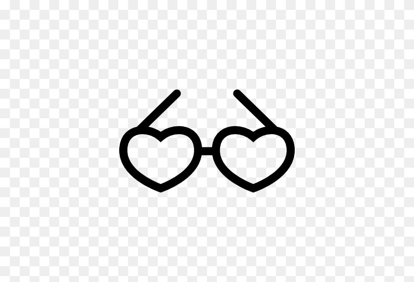 512x512 Heart Glasses Silhouette Green Communities Canada - Heart Sunglasses Clipart