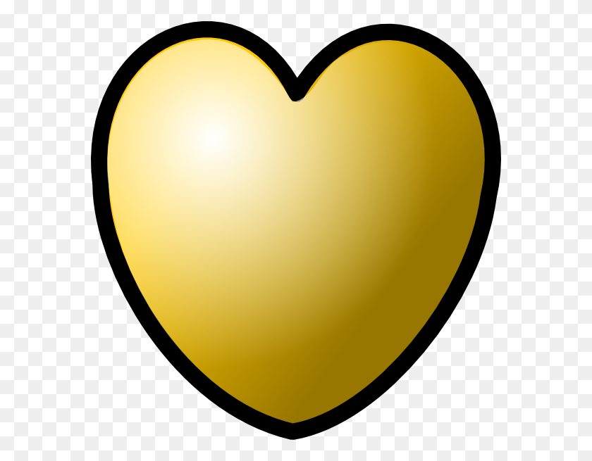 582x595 Heart Gold Theme Clip Art Free Vector - Reggae Clipart