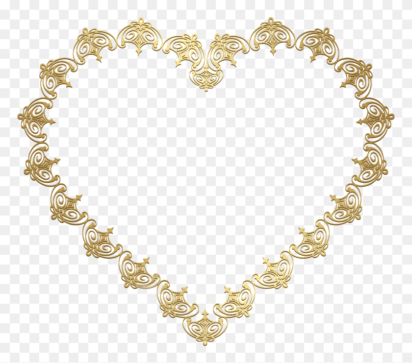 8000x6988 Corazón Dorado Transparente Clipart - Oro Rosa Png