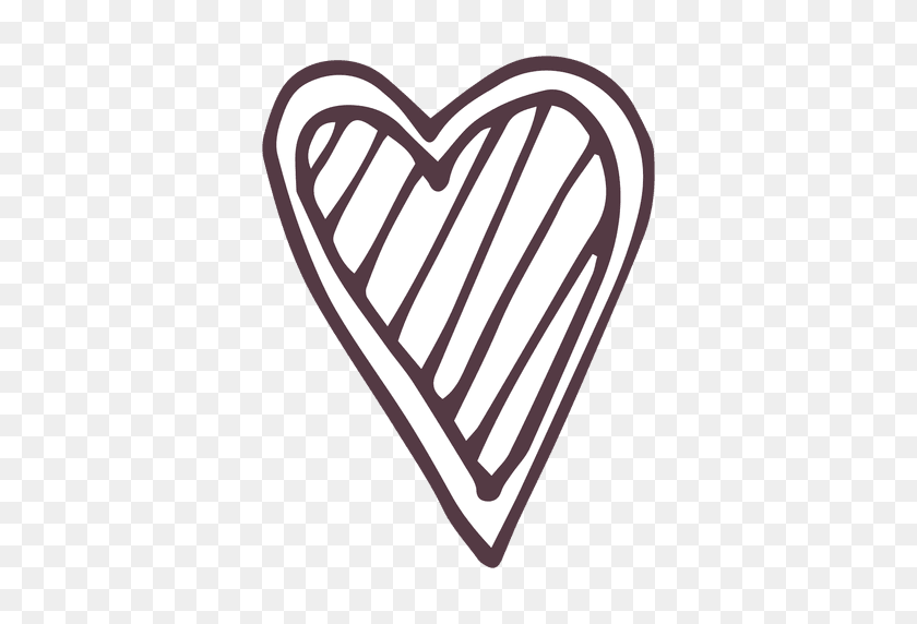 512x512 Heart Hand Drawn Icon - Drawn Heart PNG